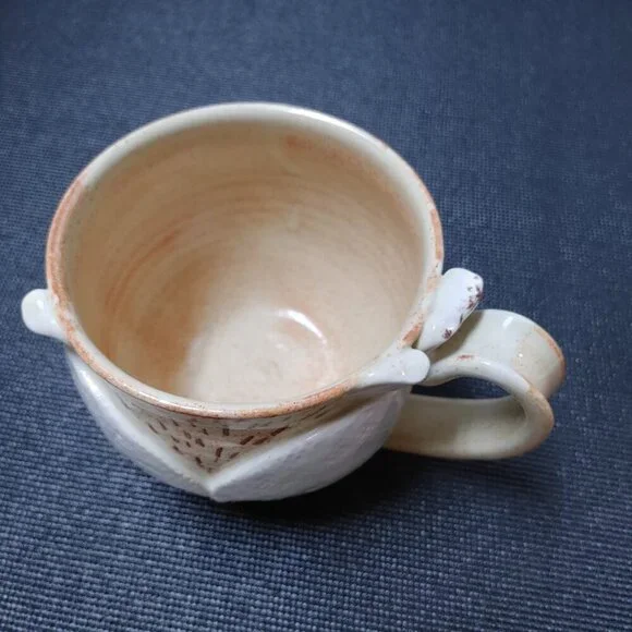 PEI Prince Edward Island Fox Pottery Mug Handmade Stoneware signed by Redrocks - Picture 3 of 7